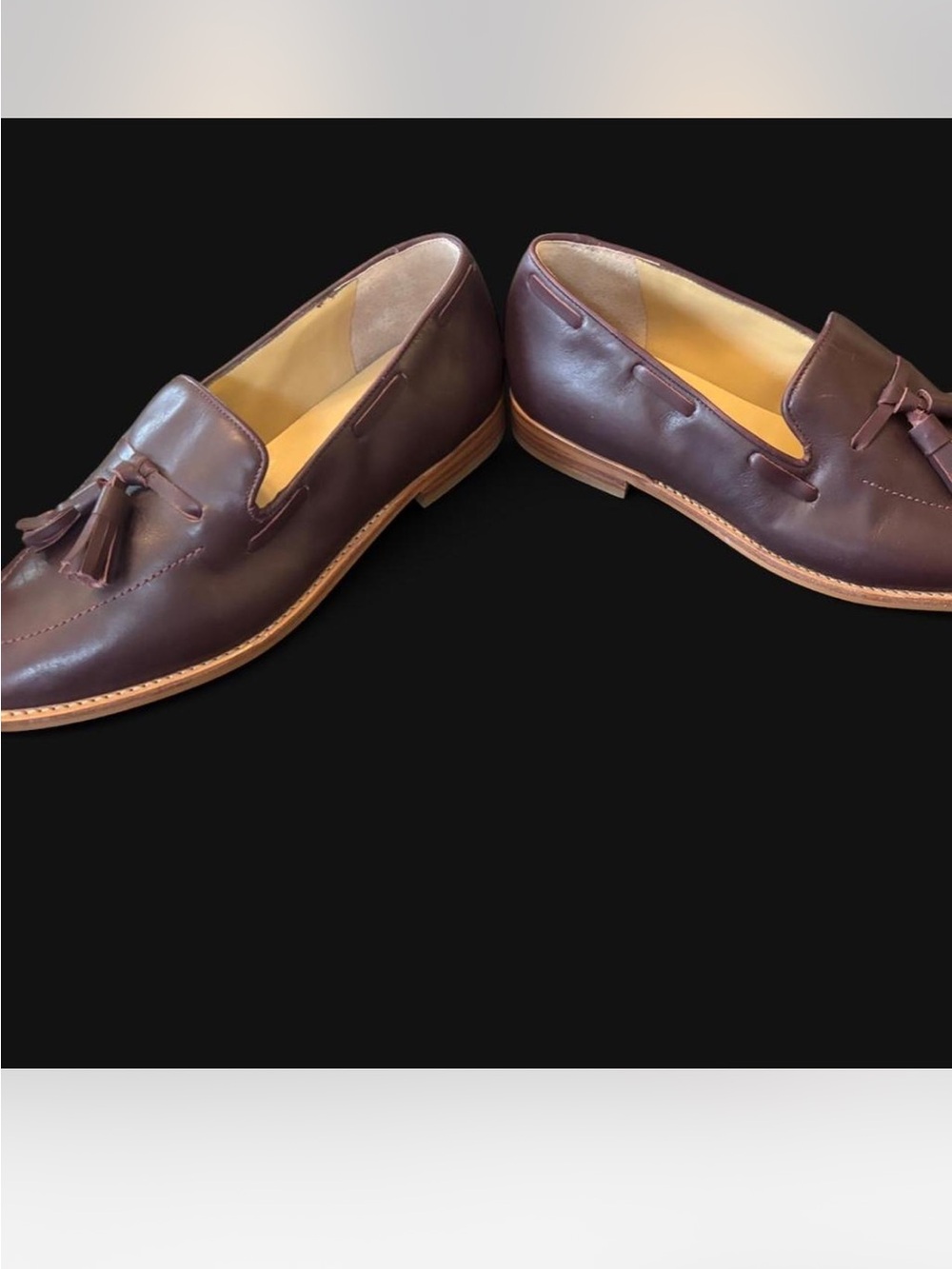 Talbots Rich Burgundy Leighton Leather Tassel Loafers Classic Preppy Retro - Picture 4 of 6